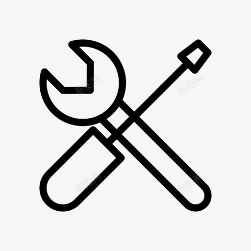 修复配置设置图标svg_新图网 https://ixintu.com 修复 扳手 数据库 标志 标志符 符号 设置 配置