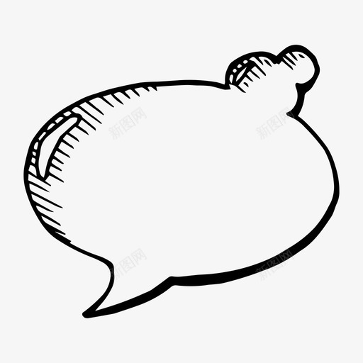 演讲泡泡漫画信息图标svg_新图网 https://ixintu.com 信息 思想 泡泡 演讲 漫画
