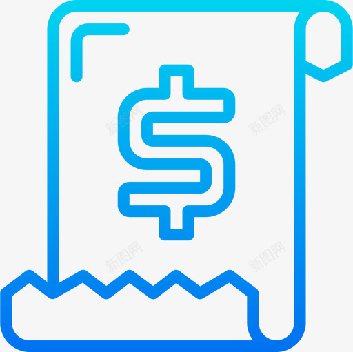 发票12号文件渐变图标svg_新图网 https://ixintu.com 12号 发票 文件 渐变