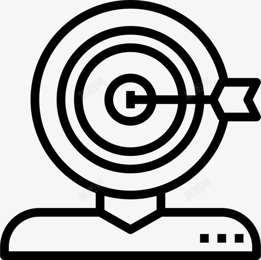 目标业务顾问直线图标svg_新图网 https://ixintu.com 业务 目标 直线 顾问