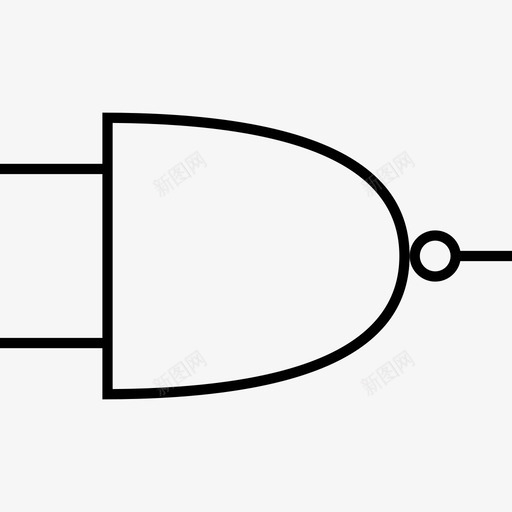 与非门恭维逻辑图标svg_新图网 https://ixintu.com 与非门 恭维 电路 逻辑
