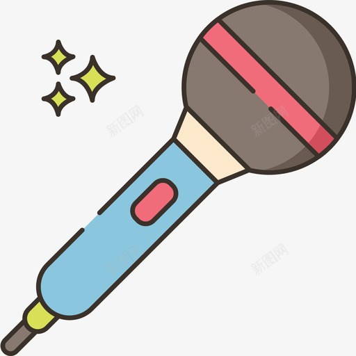 麦克风媒体通信线颜色图标svg_新图网 https://ixintu.com 媒体 通信 颜色 麦克风