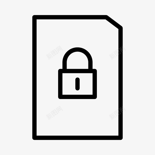 锁定文件数据文件图标svg_新图网 https://ixintu.com 数据 文件 犯罪概要 纸张 锁定文件