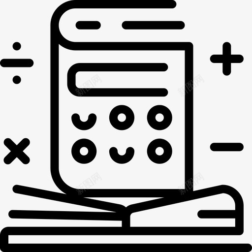 计算器教育176线性图标svg_新图网 https://ixintu.com 教育 线性 计算器