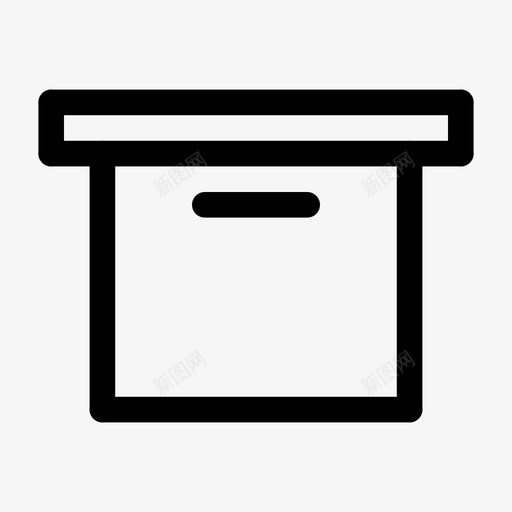 办公盒档案档案盒图标svg_新图网 https://ixintu.com 办公 圆盖 文件 档案 直线