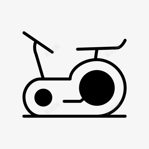 自行车健身运动图标svg_新图网 https://ixintu.com 健身 自行车 训练 运动