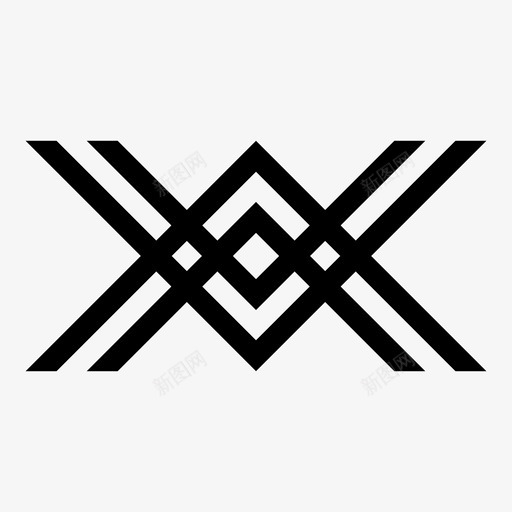 十字针织领带图标svg_新图网 https://ixintu.com 十字 纱线 编织 针织 领带