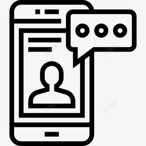 通信社交媒体62线性图标svg_新图网 https://ixintu.com 媒体 社交 线性 通信