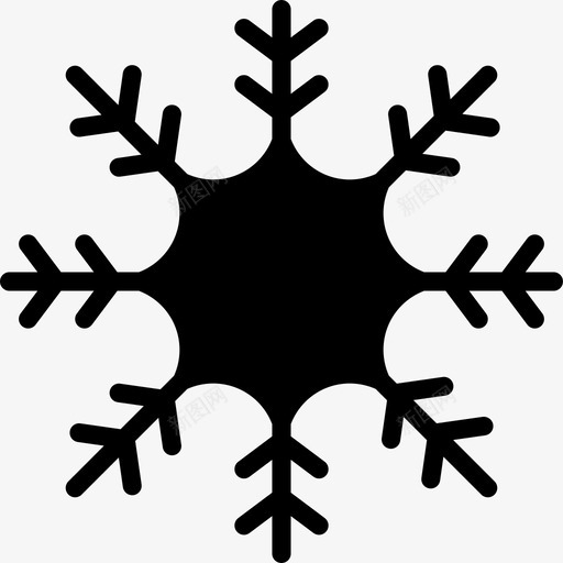 雪花假日40实心图标svg_新图网 https://ixintu.com 假日40 实心 雪花