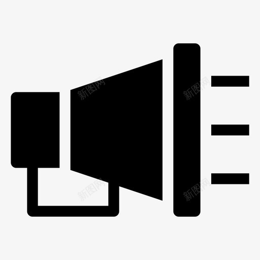 广告商业营销图标svg_新图网 https://ixintu.com 商业 广告 扩音器 营销