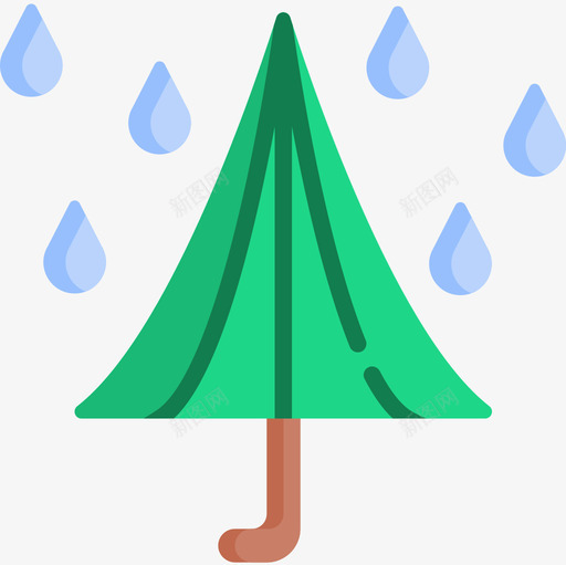 下雨天气196平坦图标svg_新图网 https://ixintu.com 下雨 天气 平坦