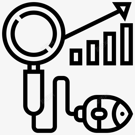 搜索引擎优化图表研究图标svg_新图网 https://ixintu.com 图表 搜索引擎优化 数字营销线 研究 统计
