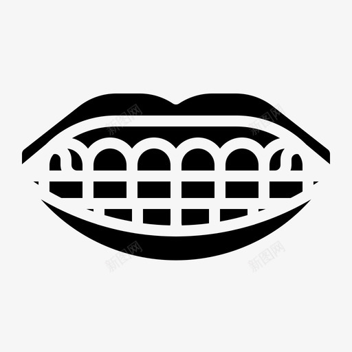 固位器牙套防护装置图标svg_新图网 https://ixintu.com 固位器 正畸 牙套 牙科固体 牙齿 防护装置