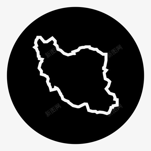 伊朗地图国家中东图标svg_新图网 https://ixintu.com 中东 伊朗 国家 地图 德黑兰