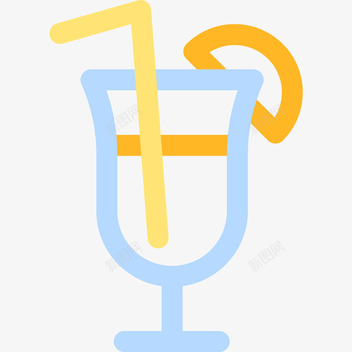 鸡尾酒夏季派对25线性颜色图标svg_新图网 https://ixintu.com 夏季派对25 线性颜色 鸡尾酒