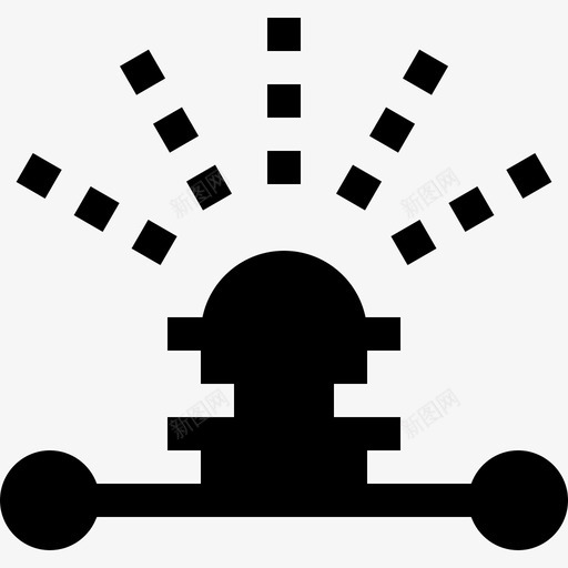 洒水器domotics3已填充图标svg_新图网 https://ixintu.com domotics 填充 洒水器