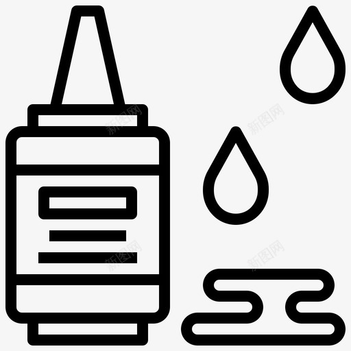 胶水文具54线性图标svg_新图网 https://ixintu.com 文具 线性 胶水