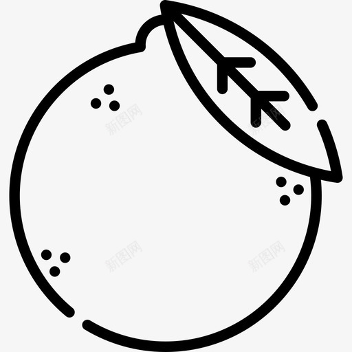 橘子水果蔬菜11线性图标svg_新图网 https://ixintu.com 橘子 水果蔬菜11 线性
