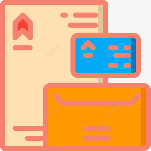 信纸60号信纸线性颜色图标svg_新图网 https://ixintu.com 60号 信纸 线性 颜色