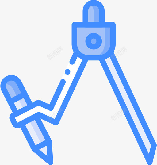 罗盘文具59蓝色图标svg_新图网 https://ixintu.com 文具59 罗盘 蓝色