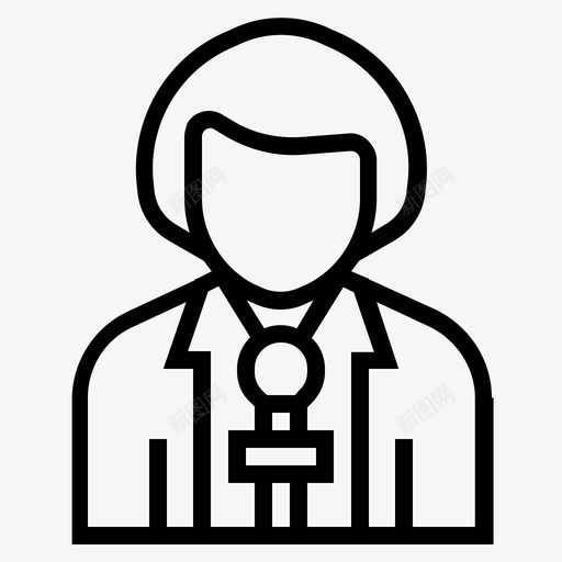 记者头像采访图标svg_新图网 https://ixintu.com 头像 工作和职业 新闻 记者 采访