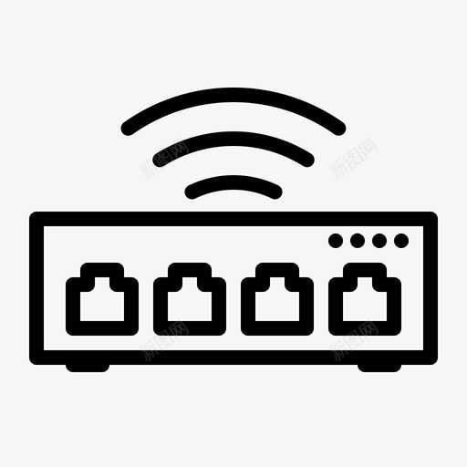 交换机计算机设备图标svg_新图网 https://ixintu.com 交换机 外围 硬件 计算机 设备 轮廓 集线器