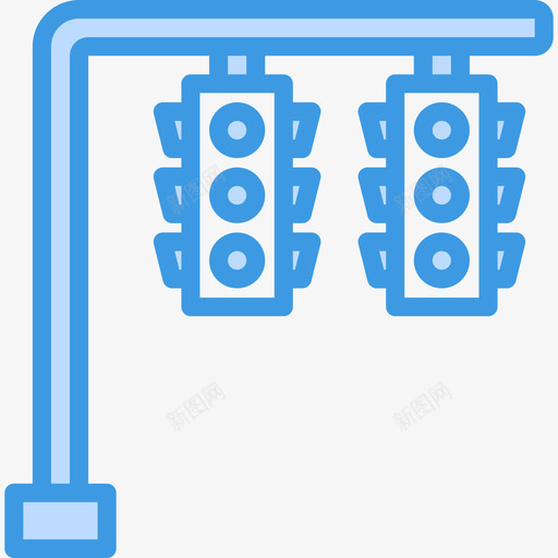 红绿灯10号灯蓝色图标svg_新图网 https://ixintu.com 10号灯 红绿灯 蓝色