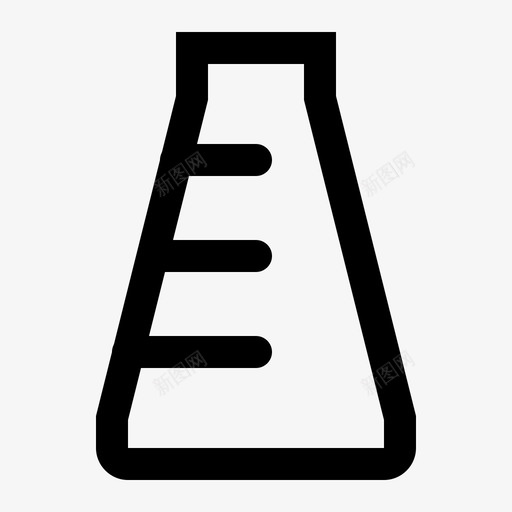 锥形烧瓶化学品设备图标svg_新图网 https://ixintu.com 化学 化学品 实验室 烧瓶 物品 设备 锥形