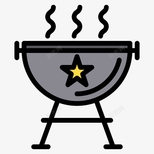 烧烤派对之夜3线性颜色图标svg_新图网 https://ixintu.com 之夜 派对 烧烤 线性 颜色