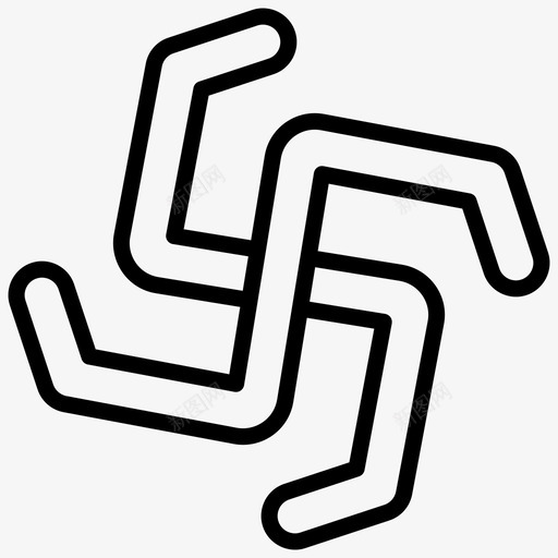 巴厘岛宗教符号胡里符号图标svg_新图网 https://ixintu.com 图标 宗教 巴厘 符号 线图 胡里