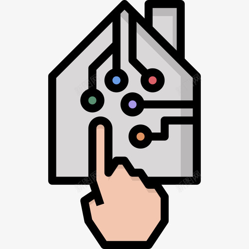 智能网络技术3线颜色图标svg_新图网 https://ixintu.com 智能 线颜色 网络技术3