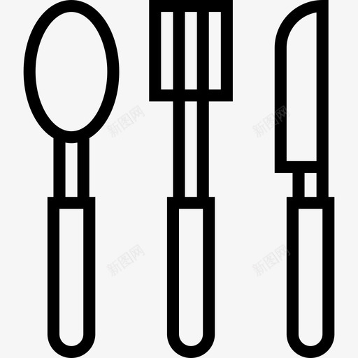 餐具厨房工具17线状图标svg_新图网 https://ixintu.com 厨房 工具 线状 餐具
