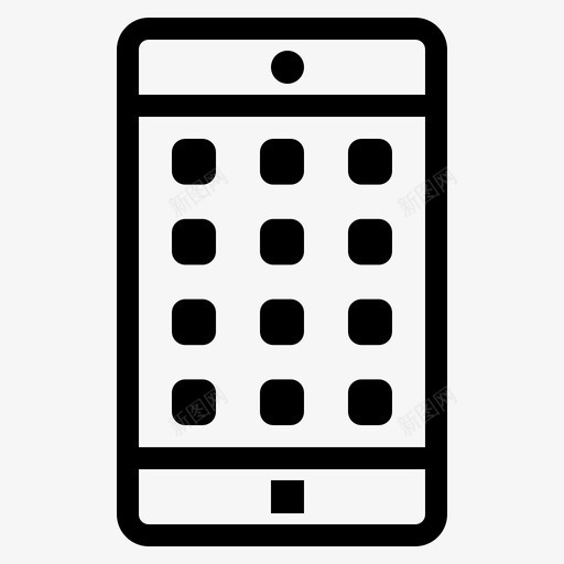 应用移动移动应用图标svg_新图网 https://ixintu.com 密码 应用 应用开发 移动