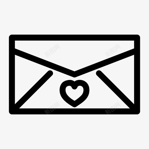 信封邮件文具图标svg_新图网 https://ixintu.com 信封 婚礼 情人节 文具 邮件
