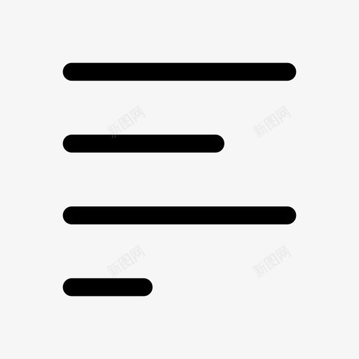 文本对齐文章图标svg_新图网 https://ixintu.com 对齐 带圆帽的直线 文本 文章 段落 类型