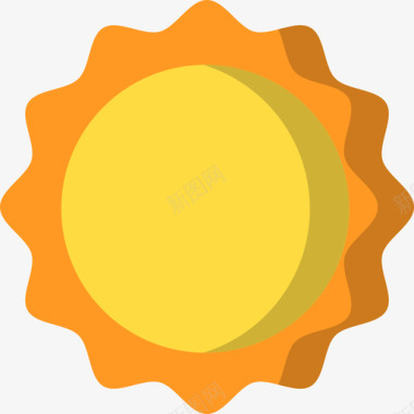 太阳自然71度平坦图标图标