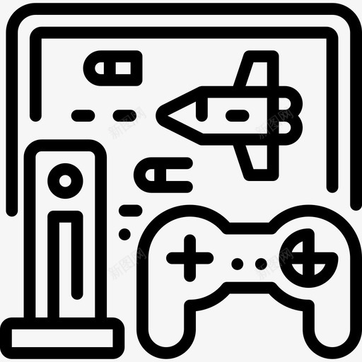游戏家用电子线性图标svg_新图网 https://ixintu.com 家用电子 游戏 线性