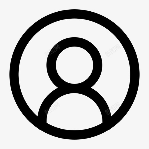 用户帐户头像图标svg_新图网 https://ixintu.com 个人信息 头像 帐户 用户 界面轮廓