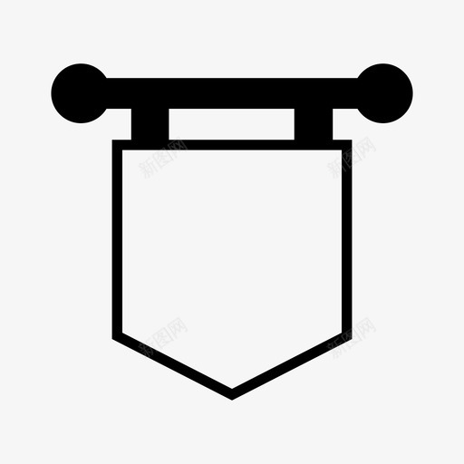 标牌导航灯杆图标svg_新图网 https://ixintu.com 半标牌 导航 标牌 灯杆 街道 路标
