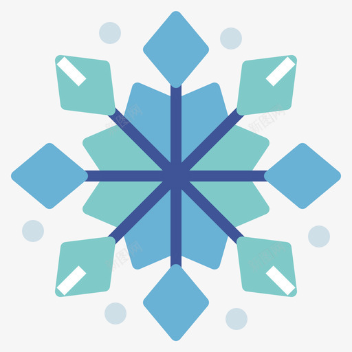 雪花冬季70平坦图标svg_新图网 https://ixintu.com 冬季70 平坦 雪花