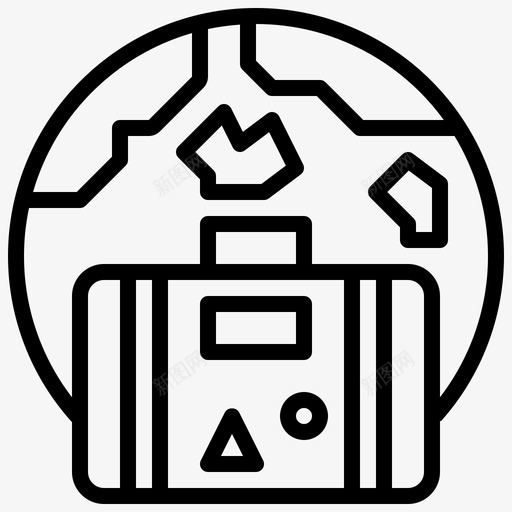 旅行自由时间20直线图标svg_新图网 https://ixintu.com 旅行 直线 自由时间20