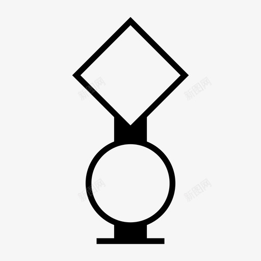 路标导航灯杆图标svg_新图网 https://ixintu.com 导航 标牌 灯杆 街道 路标