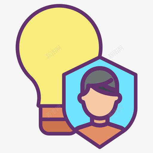 Idea用户16线性颜色图标svg_新图网 https://ixintu.com Idea 用户 线性 颜色