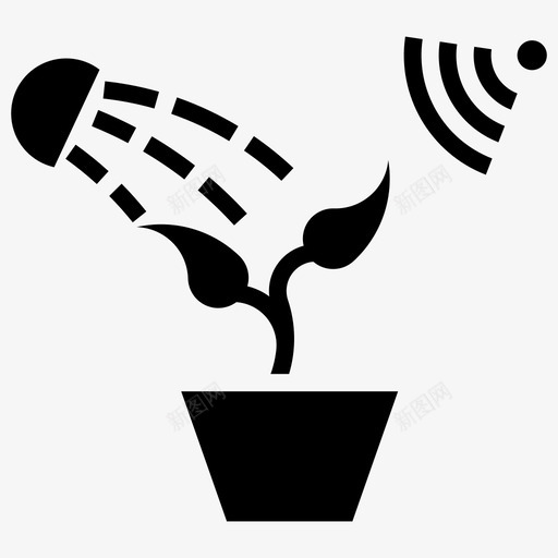 植物水自动灌溉智能图标svg_新图网 https://ixintu.com 智能 植物 灌溉 自动 装置