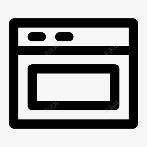 烤箱电器厨具图标svg_新图网 https://ixintu.com 五金 厨具 家用 家电 烤箱 生产线 电器
