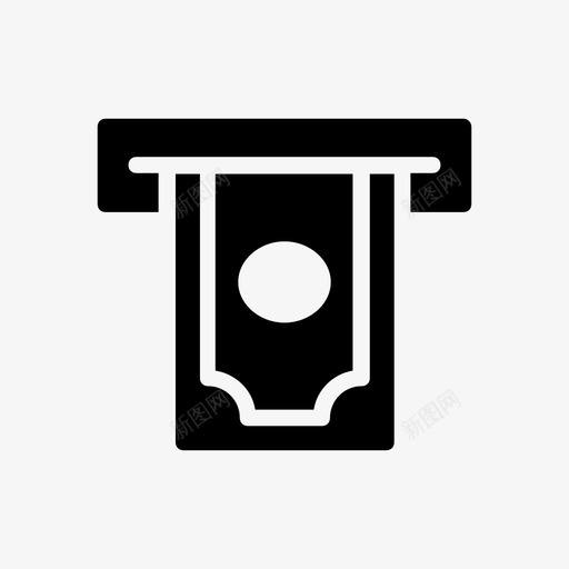 atm银行现金图标svg_新图网 https://ixintu.com atm 取款 现金 银行 银行行字形图标