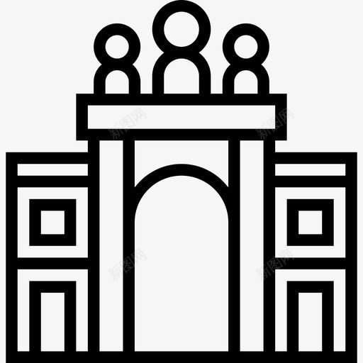 奥古斯塔拱门街6号地标线性图标svg_新图网 https://ixintu.com 6号 地标 奥古斯塔 拱门街 线性
