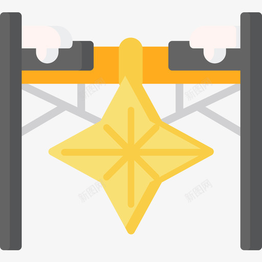 街灯圣诞城2公寓图标svg_新图网 https://ixintu.com 公寓 圣诞 街灯