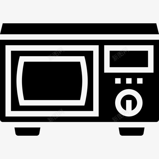 微波炉家用电器11字形图标svg_新图网 https://ixintu.com 字形 家用电器 微波炉
