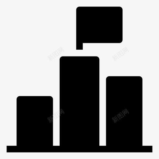 柱状图业务财务图标svg_新图网 https://ixintu.com 业务 市场营销 柱状 目标 统计 财务